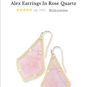 Alex Earrings in Rose Quartz
